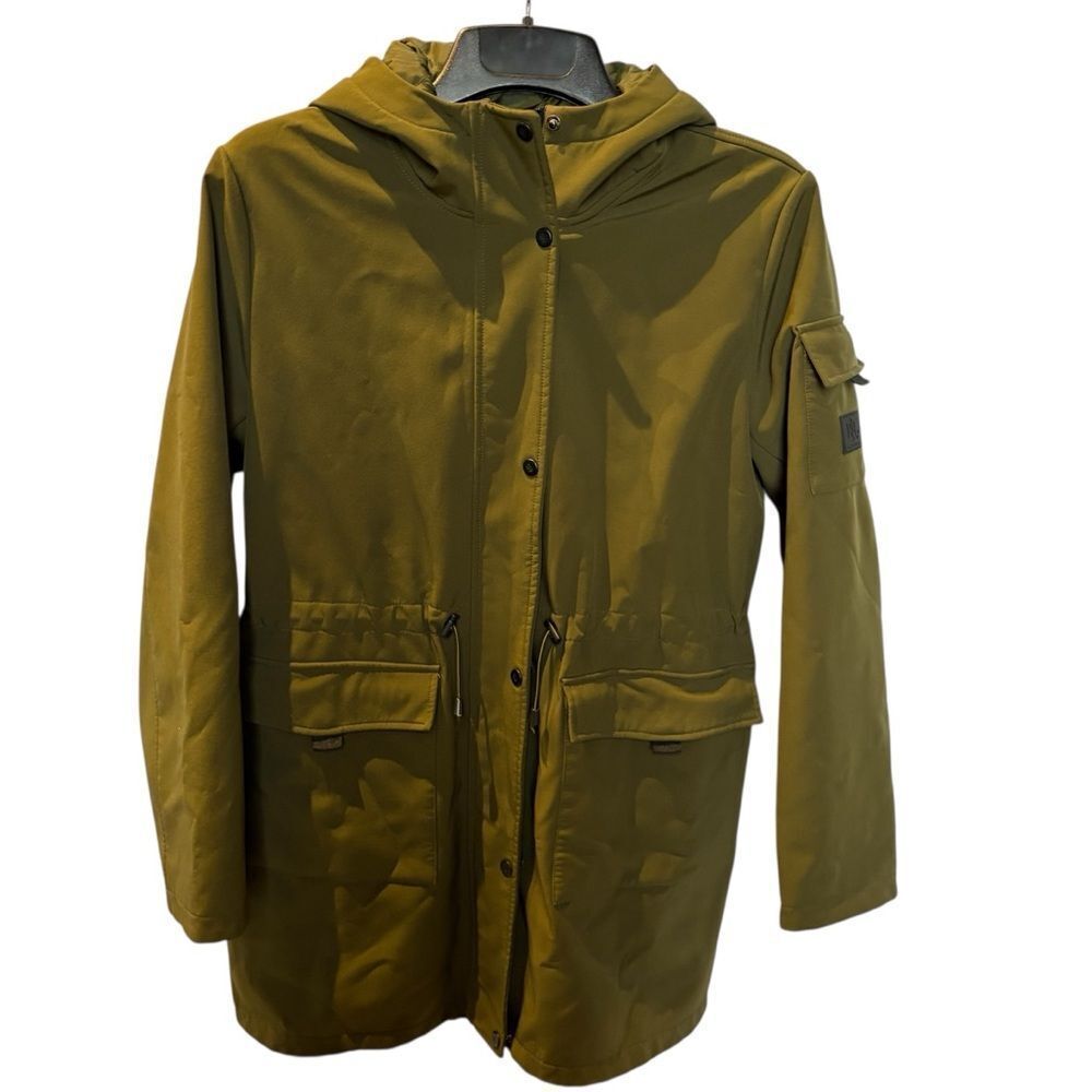 Lauren RL Women's Olive Green Hooded Jacket Fleece Lined Size Large